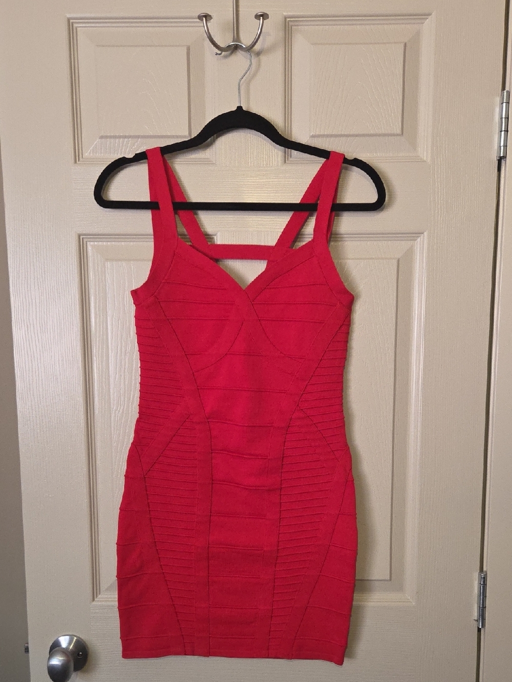 WOW couture Red Bandage Mini Dress with Strappy Back